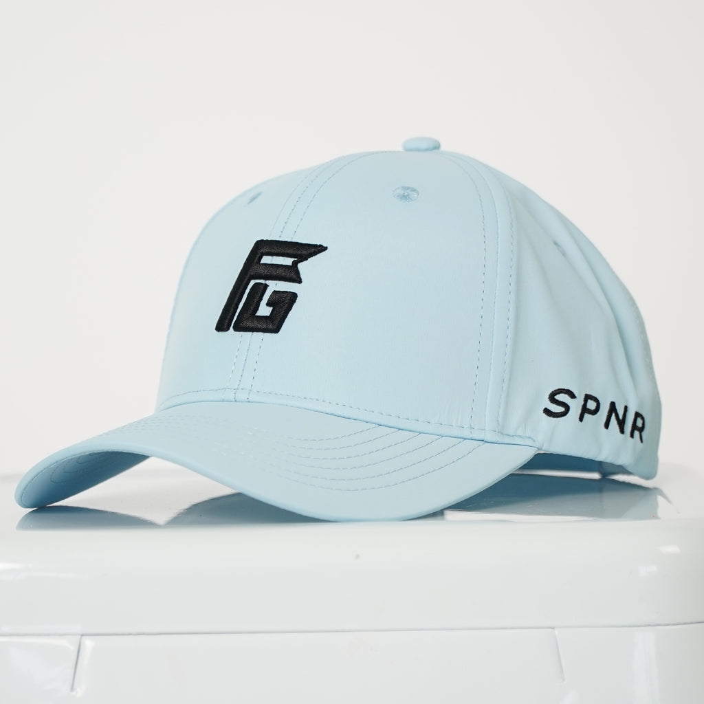 Baby Blue + Black Golf Hat