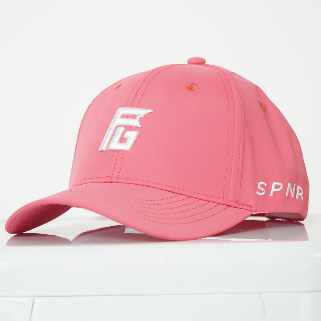 Salmon + White Golf Hat