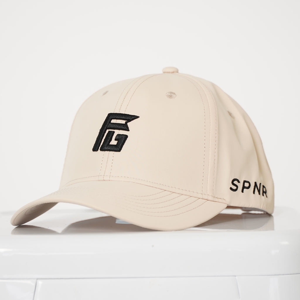 Tan + Black Golf Hat
