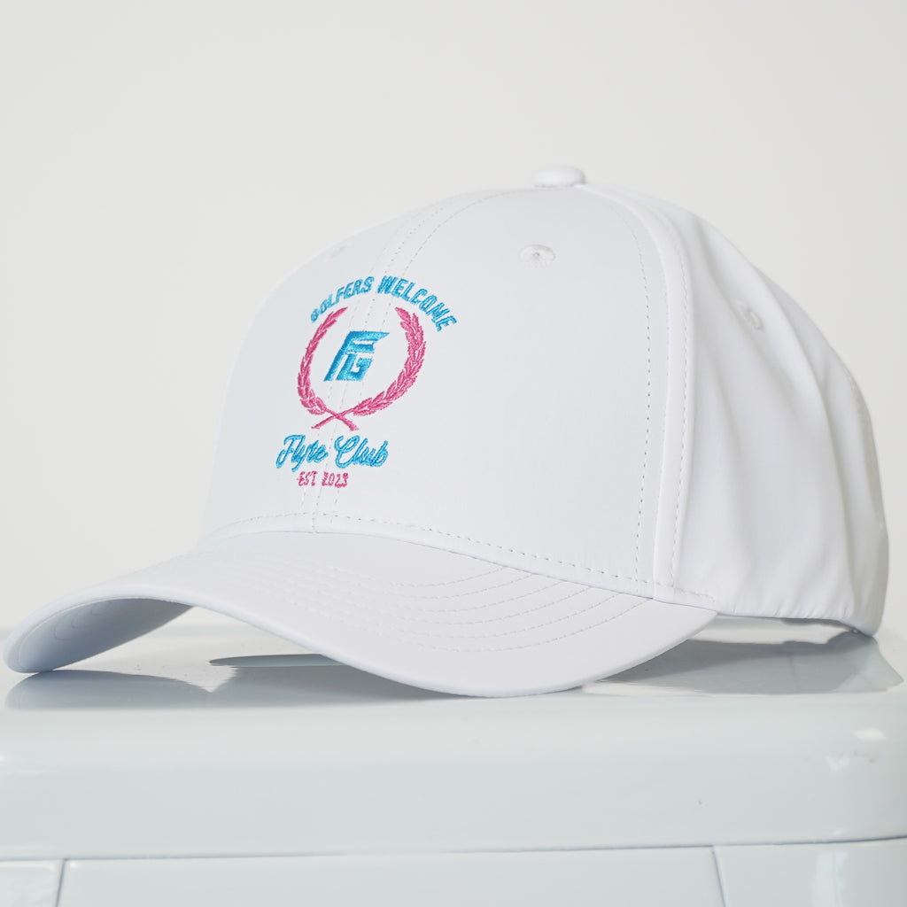 White Flyte Club Golf Hat